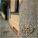 Foto: Sich stetig vergrößerndes Loch im Gehweg  